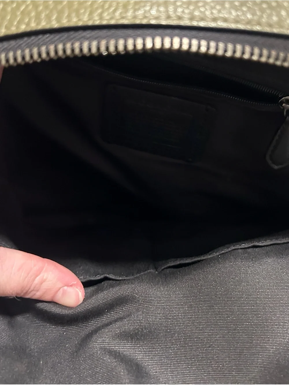 Coach leather backpack